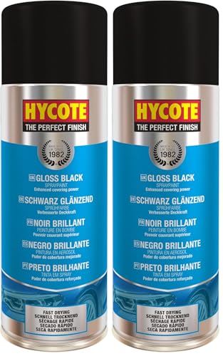 Hycote Noir Brillant, 400 ml (Lot de 2)