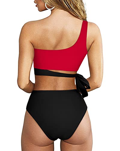 Image of MOOSLOVER Women Leopard High Waisted Bikini Criss Cross Push Up Two Piece Swimsuits