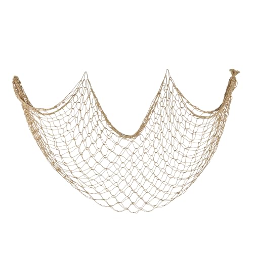 ZUEXT 80x40 Inch Decorative Fishing Net, Caramel Cotton Fish Net Decor