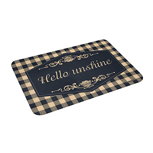 Tapis de chaussures de porte d'entrée Hello Sunshine robuste - 3