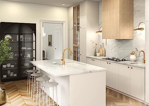 Moen 7622EVBG CIA Smart Faucet Touchless Pull Down Sprayer Kitchen Faucet with Voice Control and Power Boost, Includes Optional Matte Black Accents, Brushed Gold - Image 4