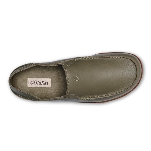 Image of OLUKAI Moloa Men's Premium Leather Shoes, Easy Slip On & Off Design, Casual & Versatile Loafer, Drop-in Heel & Enhanced Traction
