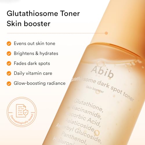 Image of Abib Glutathiosome Dark Spot Toner Skin Booster, Brightening Korean Toner with Glutathione & Niacinamide, 6.76 fl oz