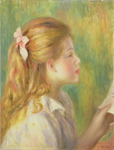 Affiche Renoir Jeune fille lisant toile anti-reflet décoration grand salon