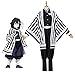 Cosplay Life Iguro Obanai Demon Killer Vanquisher Complete Anime Costume Set Kimono Cardigan Tanjiro Nezuko Zenitsu (2XL)