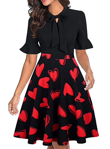 Vestido feminino de verão floral manga babados para trabalho igre...
