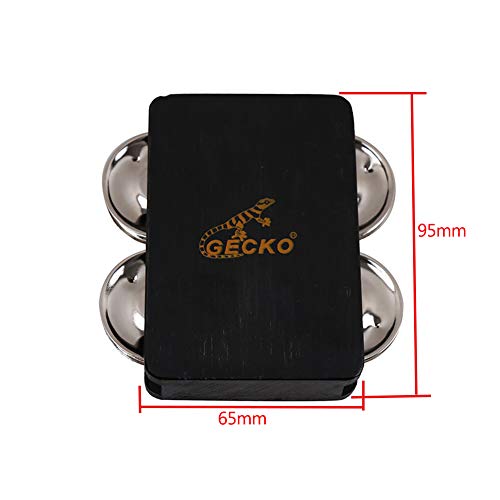 Alician Gecko GK04-TAP Cajon Box Drum Bell Accessory 4-Bell Jingle Castanet for Hand Percussion Instruments - Thumbnail 6