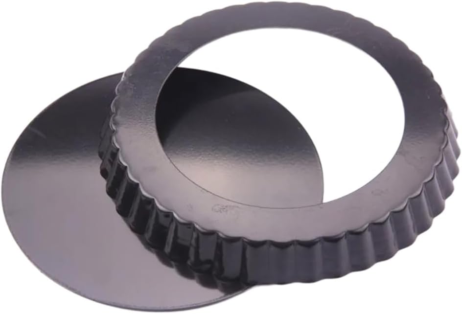 Loose Bottom Quiches Pans Nonstick Heavy Duty Tart Pans Removable Bottom Pie Pans for Pie, Mousses Cake, Dessert