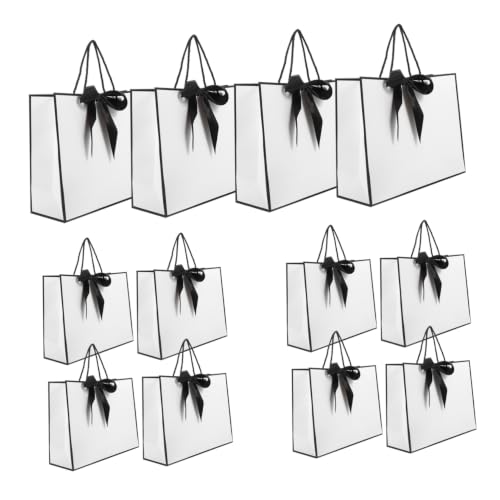 Bolsas de papel de diseño elegante Homoyoyo gran capacidad con lazo textil premium