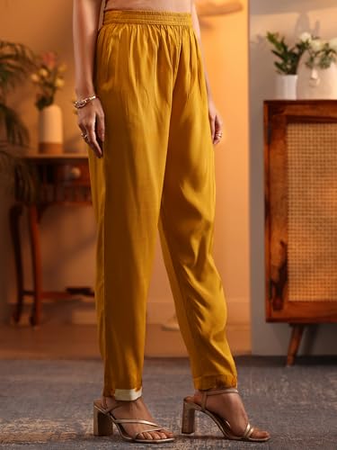 Image of Libas Printed Georgette Anarkali Kurta With Trousers and Dupatta