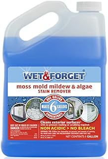 Wet & Forget Moss, Mold, Mildew, & Algae Stain Remover Multi-Surface Outdoor Cleaner Concentrate, Original, 128 Fluid Ounces