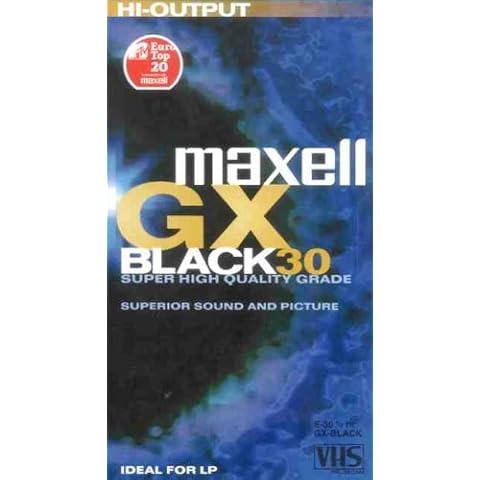 Maxell Cinta de vídeo E30 (Single) para VHS vírgenes Cover