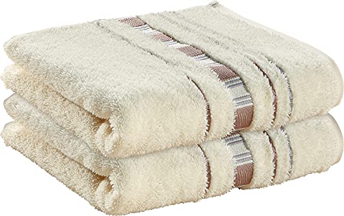 Erwin Müller Handtuch-Set 2er-Pack Achern Natur Größe 50x100 cm - #500g/m² - schnell trocknend, extra saugstark, beidseitige Schlaufen