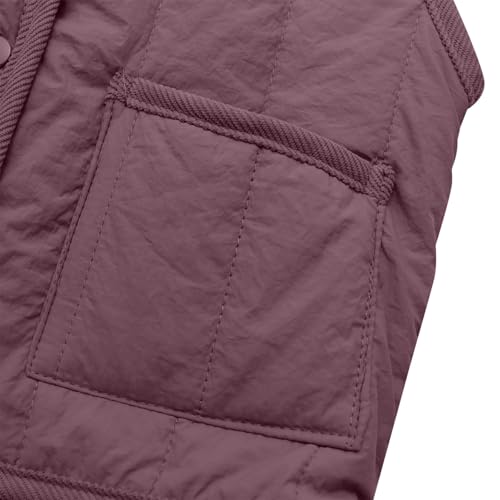 Kids Puffer Vest Lightweight V Neck Button Down Sleeveless Fall Jacket for Girls Winter Thermal Warm Cute Puffy Coat4