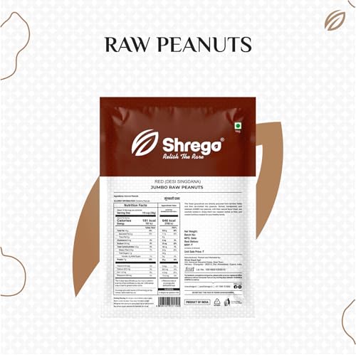 Image of Shrego Pink Raw Peanut 500 g (1 x 500 Gm) Premium Moongfali