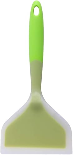 Miniatura 9 de Espátula de tortilla de silicona de 10 pulgadas, pala duradera resistente al calor, espátula ancha antiadherente para huevos, crepes, brownies,