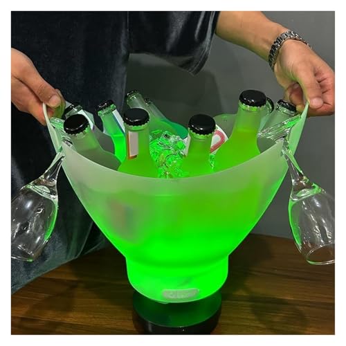 Tina de bebidas iluminada con altavoz Bluetooth y cubo de hielo LED de diseño 5