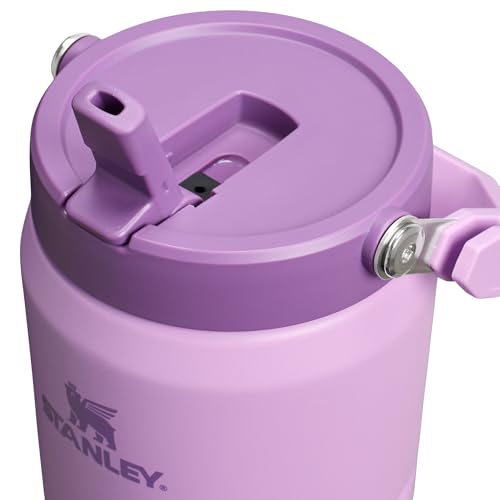 Image of STANLEY IceFlow Flip Straw 2.0 Jug, 40 oz, Lilac | Easy Carry Handle | Twist On Lid and Flip Up Straw | Leakproof Water Bottle | Insulated Stainless Steel | BPA-Free