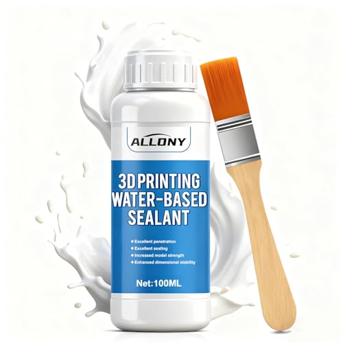 ALLONY Wasserbasierte Versiegelung für 3D-Druck, 100ML 3D Lack, Entgrater 3D Druck, Abdichtung Feiner Risse und Poren, Imprägnierung gegen Verfärbung Ausbleichen, 3d Druck Zubehör