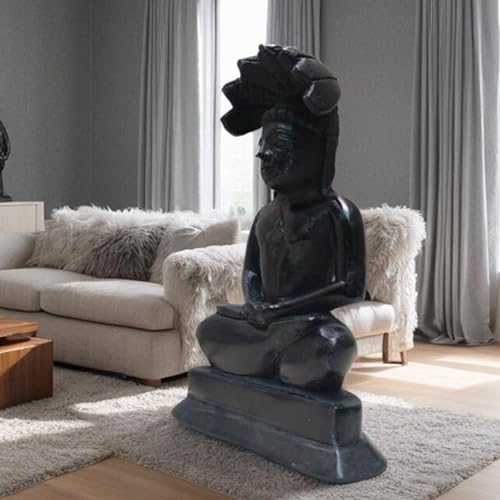 Estatua Parshwanath Jain de Mármol Negro 5 Pulgadas miniatura 5