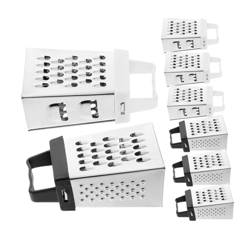 GLEAVI 8Pcs Mini Stainless Steel Grater Sided Vegetable Shredder for Cheese Garlic Carrots Easy to Clean Portable Kitchen Tool for Multi Function Use