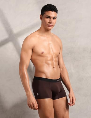 Image of U.S. Polo ASSN. Men's Nylon Micro Fibre Seamless Ultra-Light Underwear Trunks