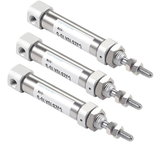 Vérin pneumatique miniature CJ2B6x25-SR simple effet en acier inoxydable à raccord axial - 3