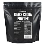 Black Cocoa Powder for Baking - 1kg Pouch | Intense Deep Black Dutch Processed Unsweetened Cocoa Powder | pH 8.8 (Zero Bitterness) with 10-12% Fat | Super Cal