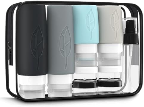 17 Pack Travel Size Toiletries - Refillable Travel Bottles, Leakp...
