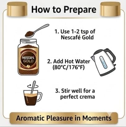Image of Nescafe Gold Instant Coffee, Rich and Fragrant, By febora, Intensity Level 7, With Free Tong Garden Party Snack, Glass Jar, 190g
