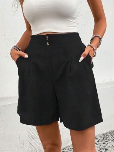 Gufrina black linen shorts – image 2