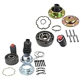 Front Drive Shaft CV Joint Rebuild 2 Piece Kit Set for 1999-2004 Jeep Grand Cherokee with Quadra-Drive 4WD / 2002-2007 Jeep Liberty