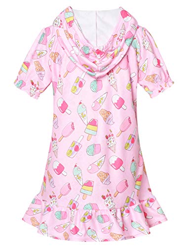 Image of CHILDRENSTAR Girls Swim Coverups Terry Swimsuit Cover-Up Hooded Zip-Up Beach Robe