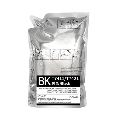 1000ml T741x T7411 T7412 T7413 Sublimation Ink with f6200 F6000 F7000 F6070 F6080 F6280 F7070 F7200 F6270�V���[�Y�v�����^�[(T7411-Black)