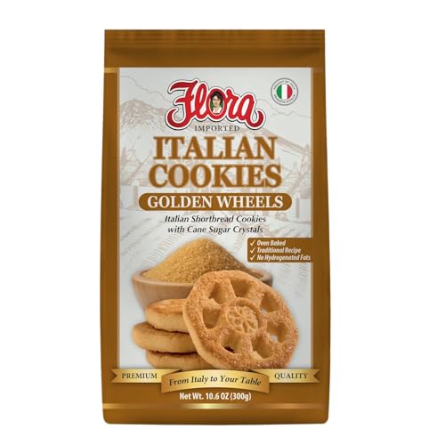 Flora Italian Cookies Golden Wheels – Italian Shortbread Cookies with