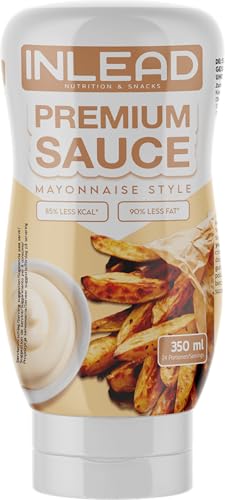INLEAD - Premium Sauce - Perfecto para una nutrición y dieta conscientes | Variedad baja en calorías | Vegano | Sin gluten | Sin lactosa - 350ml (Mayonnaise Style)