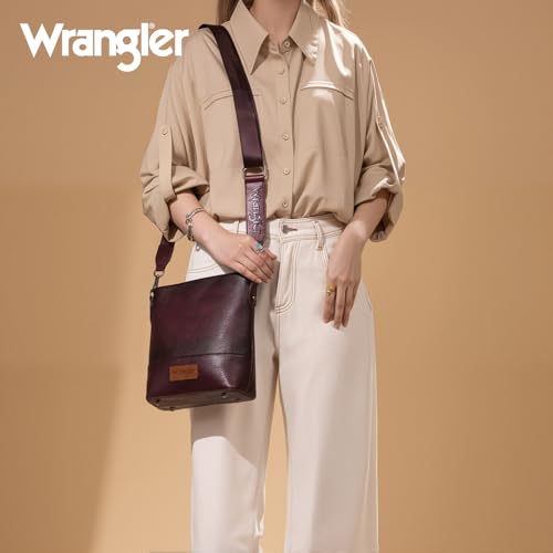 Image of Wrangler Crossbody Purses for Women Two Tone Crossbody Bags Women Purses and Handbags