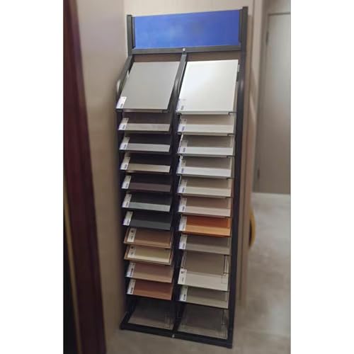 Présentoir de carreaux en bois support de rangement sur pied