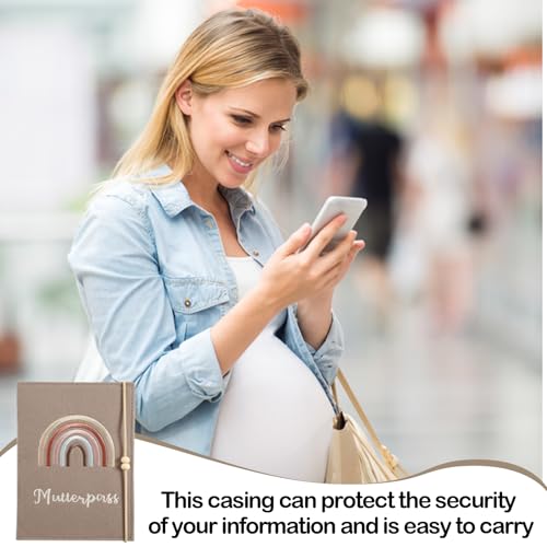 Mutterpass Schutzhülleaus Aus Filz Mit Fächern, Mutterkindpasshülle österreich,Hülle Mutterpass,Mutterpass Schutzhülle,Mit Gummiband, Für Versicherungskarten