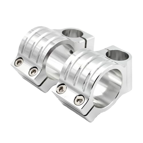 Guidon à clipser 7/8 rehausse moto chromé 30-55mm pour roadster custom