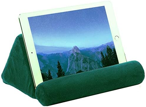 iPad Tablet Pillow Holder for Lap - Pillow for Tablet or iPad - Universal Phone and Tablet Holder for Bed, Floor, Desk, Chair, Couch (Green)