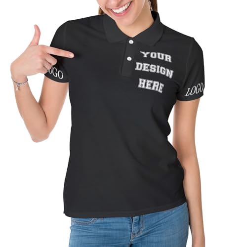 Custom Polo Shirt for Women Your Design Here Personalized Polo Shirt Short Sleeve T-Shirt for Sports2