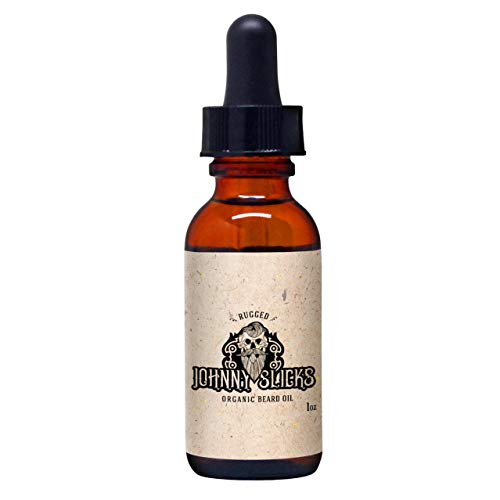 Johnny Slicks Rugged Organic Beard Oil - Beard Conditioner For Men To Moisturize, Soften, And Promote Healthy Hair Growth - Natural Serum Made With Jojoba, Coconut, And Argan Oil - (1 Ounce) #TOP6