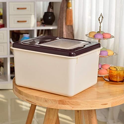 Brussel 10kg Rice Storage Container Cereal Grain Dispenser Storage Box Kitchen Flour Barrel Bucket Rice Storage Bin Random