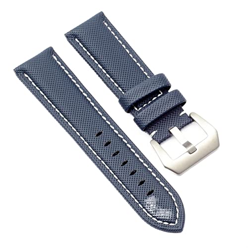 Bracelet de montre 22mm 24mm carbone toile nylon pour homme Panerai