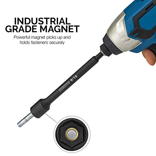 Image of NEIKO 10067A Magnetic Impact Nut Driver and Power Bit Tool Set | 8 Pieces, SAE | 6 Inches | Shank Nut Driver Bits Setters | Magnetic Tip Sockets | 1 /4 Inch Hex Shank