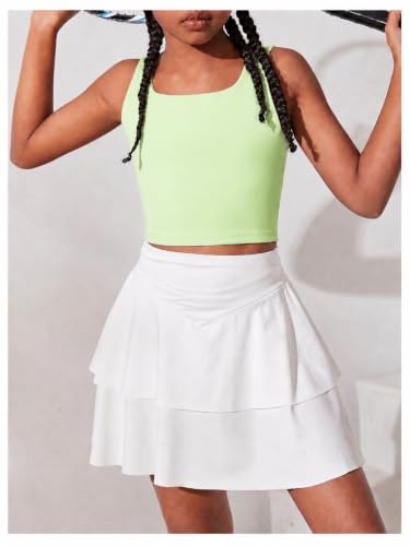 Image of WDIRARA Girl's Twist Back Sports Bras Backless Tank Top Workout Sports Shirts for Gym