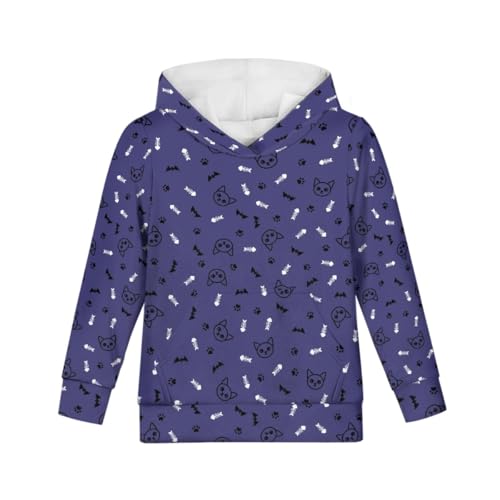 JooMeryer Boys Girls Unique 3D Halloween Pumpkin Printed Long Sleeve Casual Pullover Hoodie