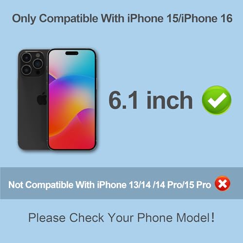 Image of PDDKISS Compatible for iPhone 15 /iPhone 16 Privacy Screen Protector Tempered Glass 6.1 Inch, Purple Gradient Anti Spy Anti Blue Light HD Easy Installation