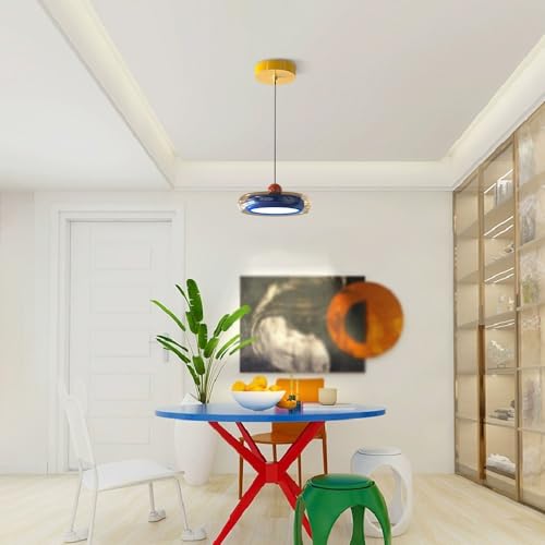 Lámpara de techo de metal y cristal transparente premium con LED de 3 tonos 7